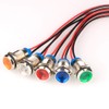 5pcs 10mm AC/DC 12-24V LED Metal Indicator Light Waterproof Signal