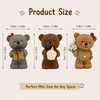 MeritMode Teddy Bear Ornaments Set, 2.8”H Resin Figures, Cute Home