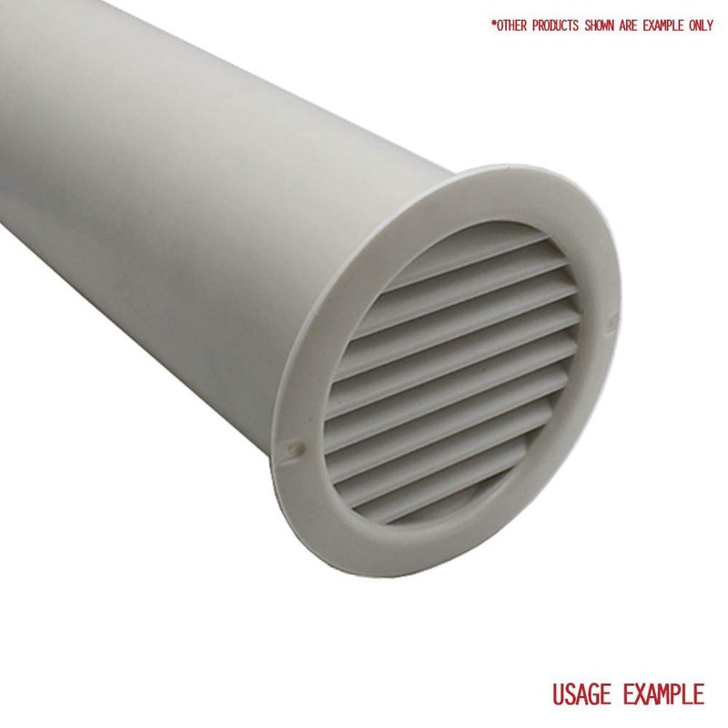 Kair White Circular Vent 128mm Dimension Wall Grille with Fly