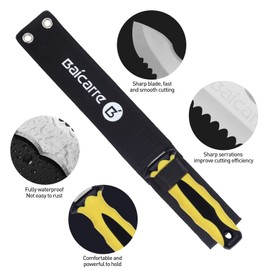 HALNKSZDDD Stainless Steel Insulation Garden Knife with Yellow Handle,7.8" Double Side Utility Sod Cutter for Cutting Mineral Wool Insulation Garden Knife for Lawn Repair