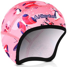 HIKENTURE Kids Skull Cap,Winter Ski Hat Helmet Liner for Boys and Girls Fleece Running Beanie(1140-12)