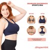 SHAPERMINT Seamless Racerback Wireless Sports Bra for Women with Removable
