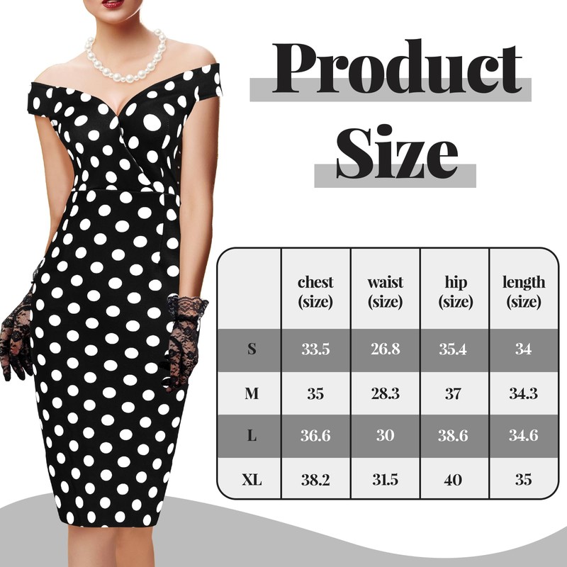 JenPen 5 Pcs Tea Party Dresses Vintage Rose Polka Dot