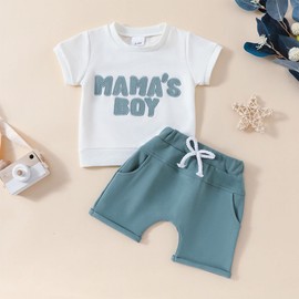 HEOXIN Infant Toddler Baby Boy Outfits Clothing, 24, Green, 18-24M