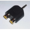 Unbranded/Generic 2 PACK 3.5mm STEREO MALE PLUG TO 2 RCA FEMALE AUDIO ADAPTER CONNECTOR SPLITTER