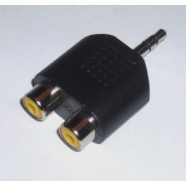 Unbranded/Generic 2 PACK 3.5mm STEREO MALE PLUG TO 2 RCA FEMALE AUDIO ADAPTER CONNECTOR SPLITTER
