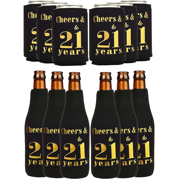 21st Birthday Gifts for Men, 21st Birthday Can Cooler, 21st Birthday Can Cooler Sleeves, 21st Birthday Favors, 21st Birthday Decorations for Men, 21st Birthday Party Supplies, 21st Birthday Gift