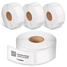 30336 Labels Compatible with Dymo LW 1" x 2-1/8" Multi-Purpose Address & Barcode for Label Writer 450 Turbo, 450, 4XL Desktop Printers, 25mm x 54mm, 4 Rolls - 500 Labels/Roll