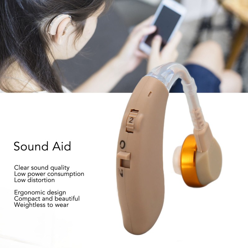 BTE Sound Aid Ergonomic Portable Noise Reduction Silicone Elderly BTE