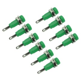 Mingzhe J.40003 2mm Banana Jack Panel Socket Extended Post Plug Adapter High Precision Current Transmission Stability for Electronic Instrument (Green)