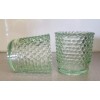 Indiana Glass Vintage Hobnail Votive Candle Holder Spring Green Translucent