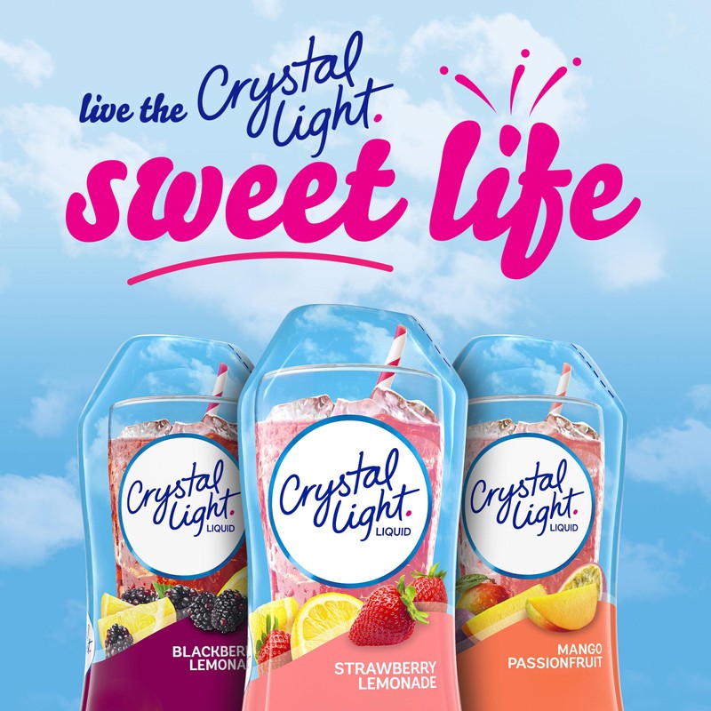 Crystal Light Liquid Strawberry Lemonade Naturally Flavored Drink Mix, 1.62
