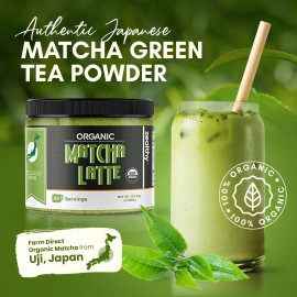 UD_Zealthy Life   Organic Matcha Latte Pure Japanese Tea Blend with Ashwagandha & Maca Matcha Tea Powder with Natural Coconut Mi