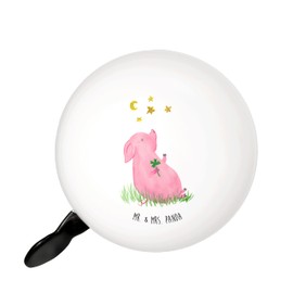 Mr. & Mrs. Panda XL Bicycle Bell Pig Luck - Gift, Pigs, Motivation, Large Bicycle Bell, Funny Sayings, Lucky Pig. Happiness