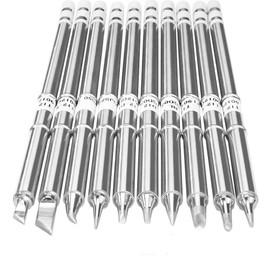 WSDMAVIS 10Pcs/Set T12 Soldering Iron Tips Replacement for T12-K D16 D12 BC2 BC3 ILS J02 KU BL BC1 Soldering Station Tool