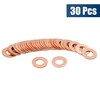 X AUTOHAUX 30pcs M7 x 14mm x 1mm Copper Flat