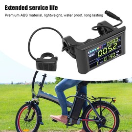 Yunir Electric Bike LCD Display, 24V 36V 48V 60V Electric Bike LCD Display Control Panel, 6P Water Proof E Scooter LCD Display Meter, for 22.2mm Handlebar Electric Bikes