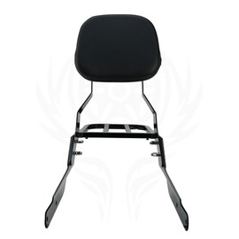 Backrest Sissy Bar Passenger Luggage Rack Pad Fits for Honda VTX 1300/1800 N/R/S Models 2003-2006/2002-2008 N/R/S Gloss Black Finished