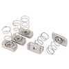 Sourcingmap M8 304 Stainless Steel Long Spring Channel Nuts 5pcs