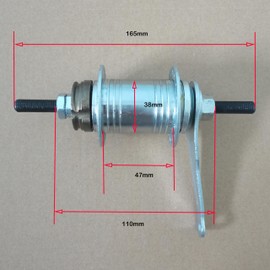 ZZRSDAN Silver Bicycle Coaster Brake Hub/Bike Brake Rear Hub 32 Hole/18T Stainless Steel