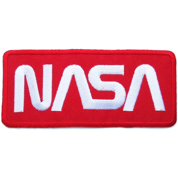 NASA Badge Iron on Patches #Red-White