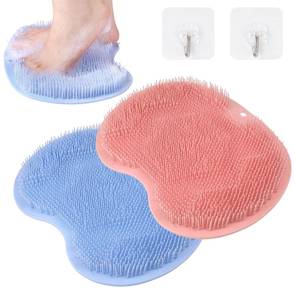 Foot Scrubber for Shower, 2 PCS Shower Foot Scrubber with