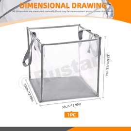 Rustark 1 Pack Gray Mesh Pop Up Laundry Hampers Foldable Lightweight Laundry Baskets with Durable Handles Collapsible Dirty Clothes Laundry Bin for Bedroom Dormitory Travel Storage