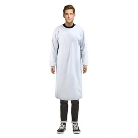 Surblue Waterproof Apron Long Sleeves, 47" Plus Size Aprons, Heavy Duty Smock Overalls for Lab Work, Cleaning, Work Shop, Dishwashing, Dog Grooming, White