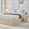 Uozzi Bedding Bed Skirt Queen Size Three Fabric Sides Elastic