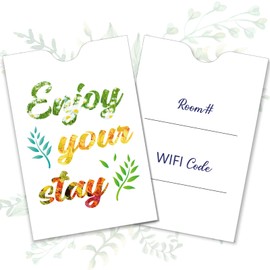Geyee 500 Pcs Hotel Key Card Envelope Keycard Holder Sleeves Enjoy Your Stay Key Cover for Hotel, 2.4 x 3.5 Inch(Elegant Style)