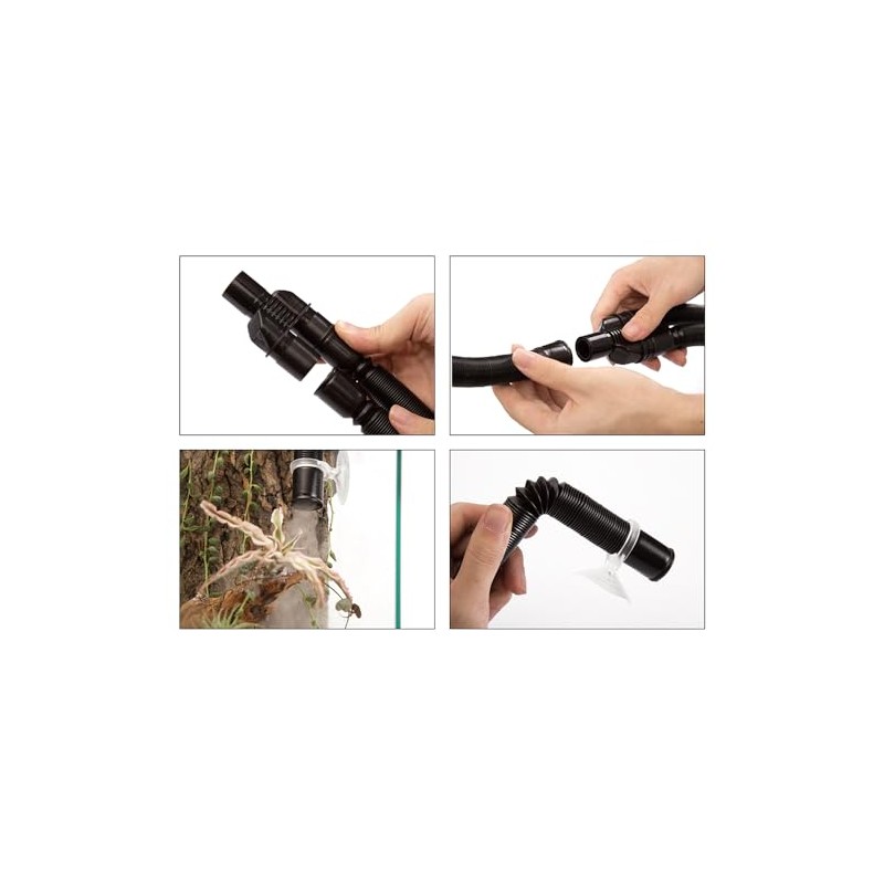 SANKO 分岐フレキシブルチューブ 黒 爬虫類・両生類