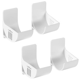 LMSAWK 2 Sets of Shelves Aluminium Foil Holder, White Bin Bag Holder, Aluminium Foil Holder for Baking Paper, Tin Foil, Wax Paper, Pantry Door