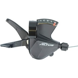 SHIMANO Altus SL-M2010-9R Altus Shift Lever, Band on, 9-Speed, Right Hand, SLM20109RA,Black