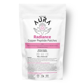 Active Aura | Radiance Patches | Daily Glow & Wellness Support | Plant-Based Collagen Blend for Skin & Hair Routine | Vegetarian & Gluten-Free | UK Manufactured | (30) Patches