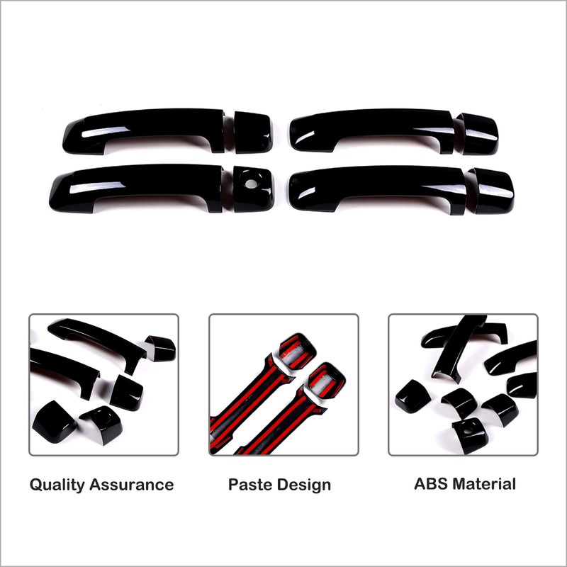 Aunginsy Exterior Door Handle Trim Covers Compatible with Toyota Tundra