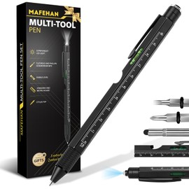 Gifts for Men Who Have Everything, 9-in-1 Multitool Pen, Cool Gadgets for Dad Husband Grandpa, Stocking Stuffers, White Elephant Christmas Gifts