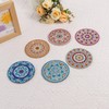 Mandala Drink Coasters with Holder,Set of 6 Funny Coasters with