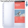 30 Pack 60 Pockets 4.5x11” Folded Map Sleeves, Ultra-Clear Brochure