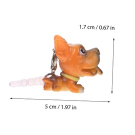 Mipcase 12Pcs Dog Decorative Phone Earphone Dust Plug Random Styles Jack Compatible Durable Material Practical for Preventing Dust and Enhancing Phone Aesthetics