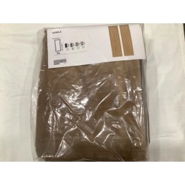 Ikea SANELA Velvet Curtain Room Darkening 2 Panels  Light Brown 55" x 98" NEW