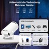 Mini Beamer 4K Unterstützt Android 11,Beamer Handy Outdoor 180°Drehbarer,Mini Projector