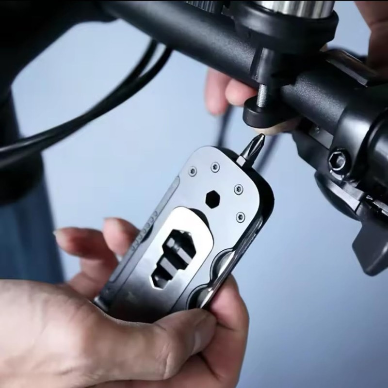 Pocket Bike Bicycle Repair Kit with Bit Set Compact Multifunction