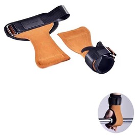 OYSTERBOY One Pair Wrist Straps with Dual-Layer Oxford Leather with Extra Padding Wraps for Weightlifting Deadlift Powerlifiting Dumbells Barebells Pull-ups Chin-ups Hand and Wrist Protection (Brown)