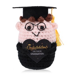 TOYMIS Positive Abschluss Puppe, Emotionale Unterstützung Junge Häkel Geschenk für Gymnasium Hochschule Inspirierendes Junge Abschluss Geschenk