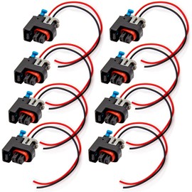 ZUDKSUY Conector inyector de combustible, 8 unidades (longitud del cable: 6 pulgadas) compatible con Mini Delphi (Multec 2)