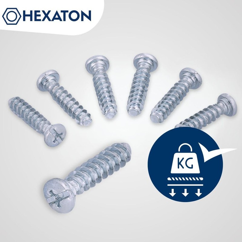 HEXATON Euro Screws with Round Head - 6.3 x 30