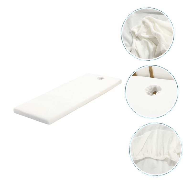 WOONEKY Beauty Salon Bedsheet with Face Hole Elastic Table Cover