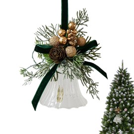 Bell Ornaments for Christmas Tree | Christmas Door Ornament - 9.5 Inch Christmas Decorative Bell Pendant for Christmas Tree Decor, Indoor Outdoor Hangable Ornament