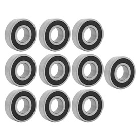 Pack of 10 Deep Groove Ball Bearings 6203-2RS 17mm x 40mm Silent Slow Rating Steel Bearing Stable Performance