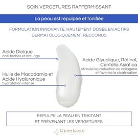 DERMEDEN Crema reafirmante para el cuidado de las marcas elásticas de protocolo específico, 200 ml